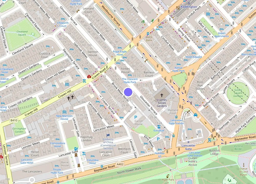 Map: The Westbourne Hyde Park